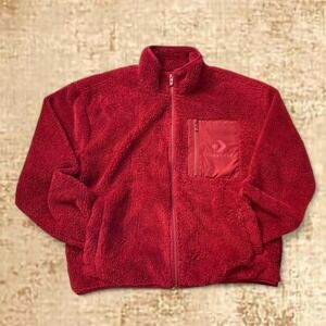 Converse sherpa  jacket Deep red / burgundy Size M